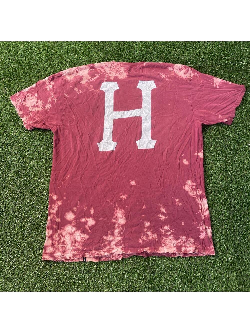 Vintage Y2K HUF Red tie-dye t-shirt